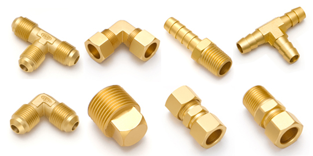 Compression fittings with brass olive